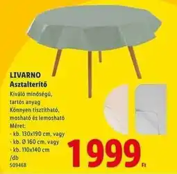 Lidl Livarno Asztalterítő ajánlat