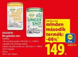 Lidl SOLEVITA Bio gyömbér shot ajánlat