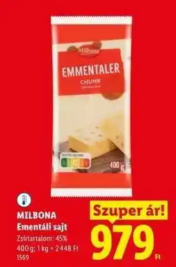 Lidl MILBONA Ementáli sajt ajánlat