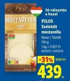 Lidl Pilos Szeletelt mozzarella ajánlat