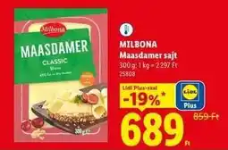 Lidl MILBONA Maasdamer sajt ajánlat