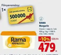 Lidl RAMA Margarin ajánlat