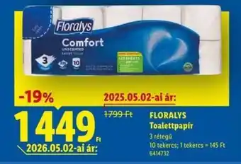 FLORALYS Toalettpapír