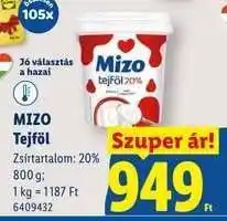 Lidl MIZO Tejföl ajánlat
