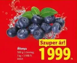 Lidl Áfonya ajánlat