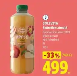 Lidl Solevita Szűretlen almalé ajánlat