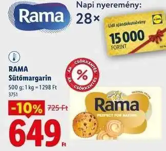 Lidl RAMA Sütőmargarin ajánlat