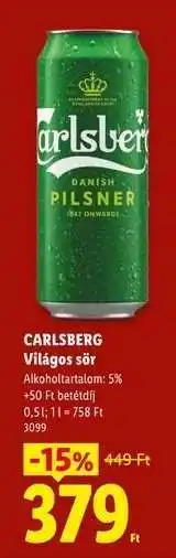 Lidl CARLSBERG ajánlat