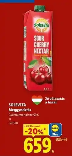 Lidl SOLEVITA Meggynektár ajánlat
