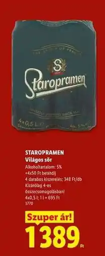 Lidl Staropramen ajánlat