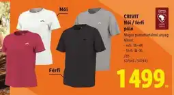 Lidl CRIVIT Női / férfi póló ajánlat