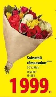 Lidl Sokszínű rózsacsokor ajánlat