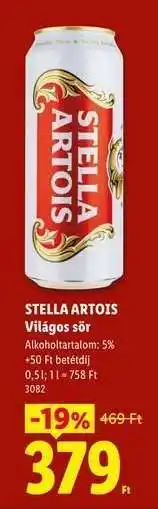 Lidl STELLA ARTOIS ajánlat