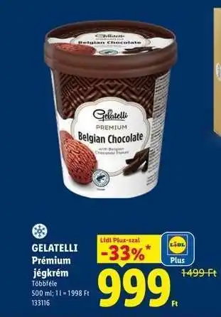 Lidl GELATELLI Prémium jégkrém ajánlat