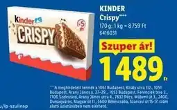 Lidl Kinder Crispy ajánlat