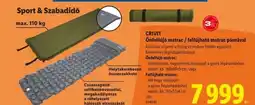 Lidl CRIVIT Önfelfújó matrac / felfújható matrac párnával ajánlat