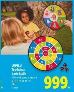 Lidl LUPILU Tépőzáras darts játék ajánlat