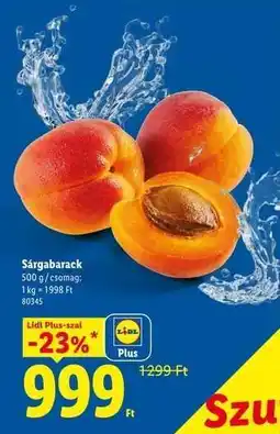Lidl Sárgabarack ajánlat