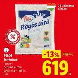 Lidl PILOS Tehéntúró ajánlat
