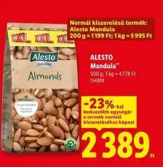 Lidl ALESTO Mandula ajánlat