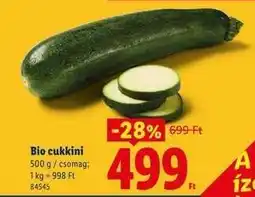 Lidl Bio cukkini ajánlat