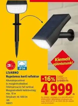 Lidl LIVARNO Napelemes kerti reflektor ajánlat