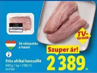 Friss, afrikai harcsafilé