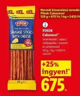 Lidl PIKOK Cabanossi ajánlat