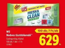 Lidl W5 Nedves tisztítókendő ajánlat