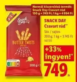 Lidl SNACK DAY Csavart rúd ajánlat