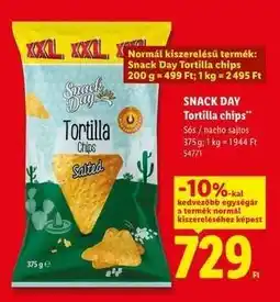 Lidl SNACK DAY Tortilla chips ajánlat