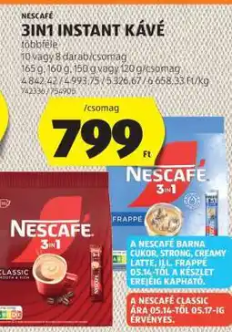 ALDI NESCAFÉ 3in1 instant kávé ajánlat