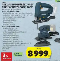 ALDI FERREX AKKUS SZÚRÓFŰRÉSZ VAGY AKKUS CSISZOLÓGÉP, 20 V ajánlat