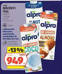 ALDI Alpro növényi ital ajánlat