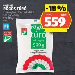 ALDI Kokárdás Rögös Túró ajánlat