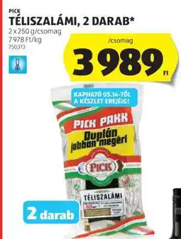 ALDI PICK Téliszalámi, 2 darab ajánlat