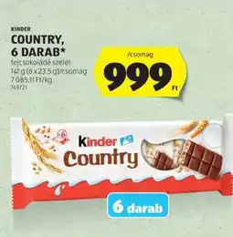 ALDI Kinder Country, 6 darab ajánlat