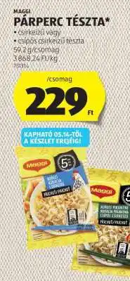 ALDI MAGGI Párperc tészta ajánlat