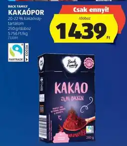 ALDI BACK FAMILY KAKAÓPOR ajánlat