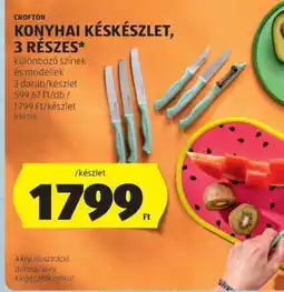 ALDI CROFTON Konyhai Késkészlet, 3 Részes ajánlat