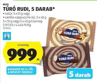 ALDI Mizo Túró Rudi, 5 darab ajánlat