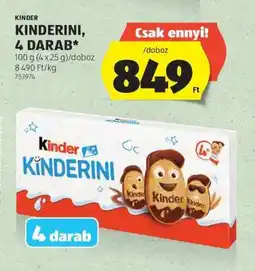 ALDI KINDER KINDERINI, 4 DARAB ajánlat