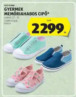 ALDI Lily & Dan Gyermek Memóriahabos Cipő ajánlat