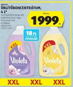 ALDI Violeta Öblítőkoncentrátum, 4L ajánlat