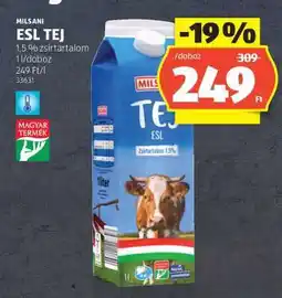 ALDI MILSANI ESL TEJ ajánlat