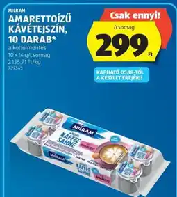 ALDI MILRAM Amarettoízű Kávétejszín, 10 darab ajánlat