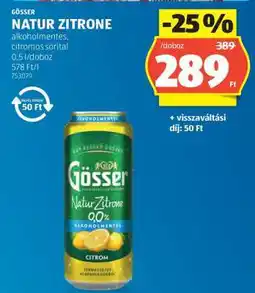 ALDI GÖSSER Natur Zitrone ajánlat