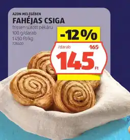 ALDI AZON MELEGÉBEN FAHÉJAS CSIGA ajánlat