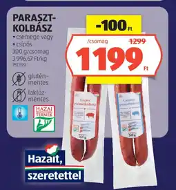 ALDI Parasztkolbász ajánlat