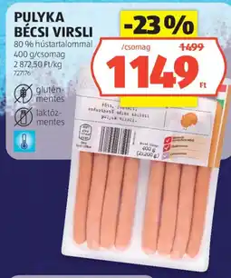 ALDI Pulyka bécsi virsli ajánlat